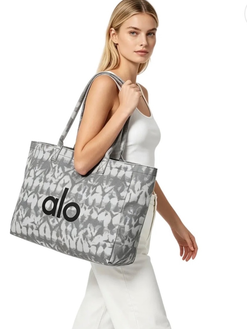 ALO Yoga Gray TieDye Shopper Tote - Picture 4 of 7